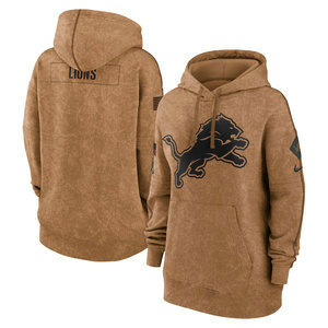 Women's Detroit Lions 2023 Camo Salute To Service Pullove Hoodie