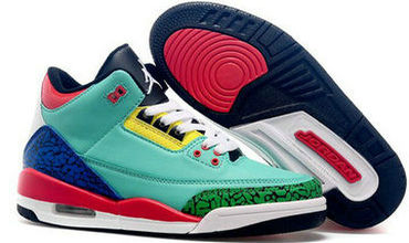 Women's Jordan 3(III) Air Camo Red Blue Basketball shoes size 36-40