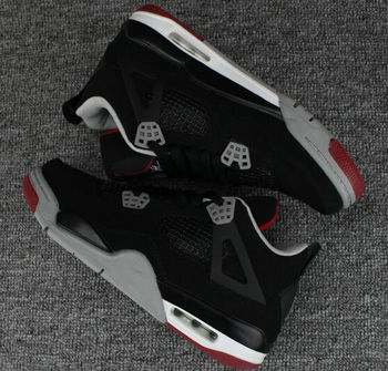 Women's Jordan 4(IV) Air Retro Bred Red Black Basketball shoes size 36-39