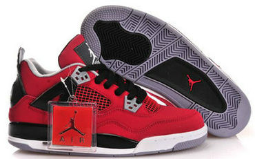 Women's Jordan 4(IV) Red Black Basketball shoes size 36-40