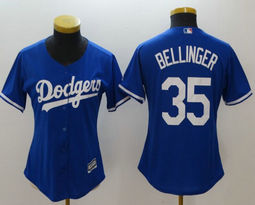 Women's Los Angeles Dodgers #35 Cody Bellinger Blue Authentic Stitched MLB Jersey