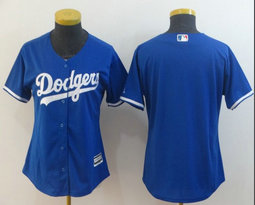 Women's Los Angeles Dodgers Blank Royal Blue Authentic Stitched MLB Jersey