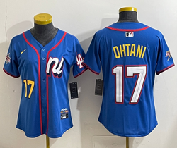 Women's National League #17 Shohei Ohtani Blue 2025 All-Star Baseball Jersey