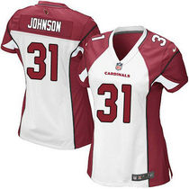 Women's Nike Arizona Cardinals #31 David Johnson White Authentic Stitched NFL Jersey