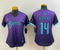 Women's Nike Arizona Diamondbacks #14 Gabriel Moreno Purple 2025 City MLB Jersey