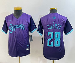 Women's Nike Arizona Diamondbacks #28 Eugenio Suarez Purple 2025 City MLB Jersey