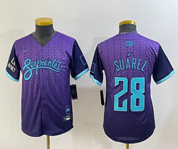 Women's Nike Arizona Diamondbacks #28 Eugenio Suarez Purple Joint MLB Jersey