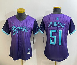 Women's Nike Arizona Diamondbacks #51 Randy Johnson Purple 2025 City MLB Jersey