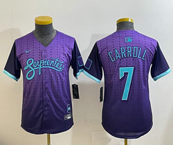 Women's Nike Arizona Diamondbacks #7 Corbin Carroll Purple 2025 City MLB Jersey