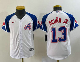 Women's Nike Atlanta Braves #13 Ronald Acuna Jr 2023 City Authentic Stitched MLB Jersey