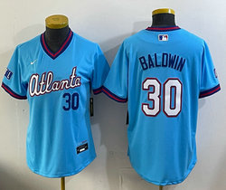 Women's Nike Atlanta Braves #30 Drake Baldwin Powder Blue 2026 City Stadium Jersey