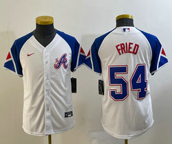 Women's Nike Atlanta Braves #54 Max Fried white 2023 City Authentic Stitched MLB Jerseys