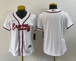 Women's Nike Atlanta Braves Blank White Authentic Stitched MLB Jersey