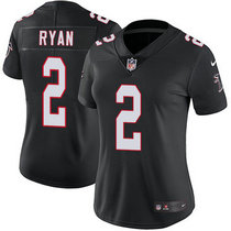 Women's Nike Atlanta Falcons #2 Matt Ryan Black Vapor Untouchable Authentic stitched NFL jersey