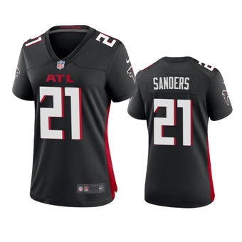 Women's Nike Atlanta Falcons #21 Deion Sanders Black Game Authentic Stitched NFL Jersey