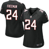 Women's Nike Atlanta Falcons #24 Devonta Freeman Black Authentic Stitched NFL Jerseys