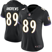 Women's Nike Baltimore Ravens #89 Mark Andrews Black Vapor Untouchable Authentic Stitched NFL Jersey