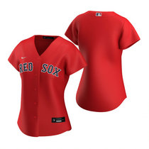 Women's Nike Boston Red Sox #Blank Red Red Authentic Stitched MLB Jersey