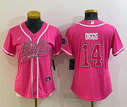 Women's Nike Buffalo Bills #14 Stefon Diggs Pink Joint Authentic Stitched baseball jersey