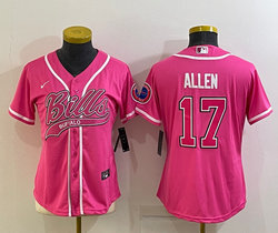 Women's Nike Buffalo Bills #17 Josh Allen Pink Joint Authentic Stitched baseball jersey