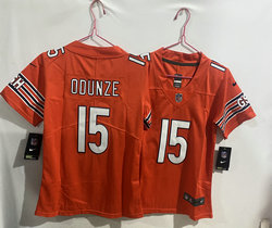 Women's Nike Chicago Bears #15 Rome Odunze Orange Vapor Untouchable Authentic Stitched NFL Jersey