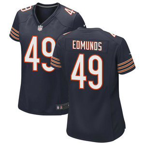 Women's Nike Chicago Bears #49 Tremaine Edmunds Blue Vapor Untouchable Authentic Stitched NFL Jersey