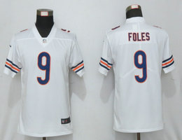 Women's Nike Chicago Bears #9 Nick Foles White Vapor Untouchable Authentic stitched NFL jersey
