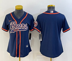 Women's Nike Chicago Bears Blue Joint adults Authentic Stitched baseball jersey