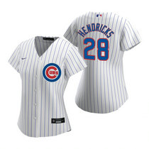 Women's Nike Chicago Cubs #28 Kyle Hendricks White Game Authentic Stitched MLB Jersey
