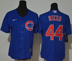 Women's Nike Chicago Cubs #44 Anthony Rizzo Blue Game Authentic Stitched MLB Jersey