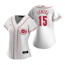Women's Nike Cincinnati Reds #15 Nick Senzel White Authentic Stitched MLB Jersey