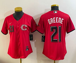 Women's Nike Cincinnati Reds #21 Hunter Greene Red 2026 City MLB Jersey