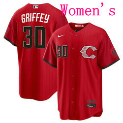 Women's Nike Cincinnati Reds #30 Ken Griffey Red 2026 City MLB Jersey