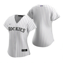 Women's Nike Colorado Rockies #Blank White Game Authentic Stitched MLB Jersey