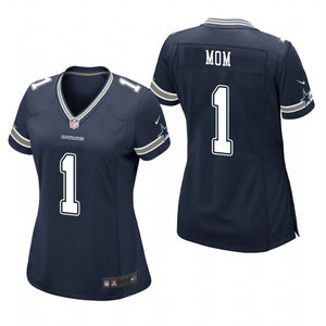 Women's Nike Dallas Cowboys #1 Dad Blue 2021 Mother's Day Authentic Stitched NFL Jersey
