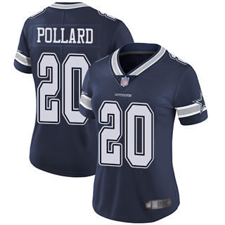 Women's Nike Dallas Cowboys #20 Tony Pollard Blue Vapor Untouchable Authentic Stitched NFL Jersey