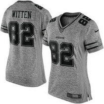 Women's Nike Dallas Cowboys #82 Jason Witten Gray Gridiron Authentic Stitched NFL Jerseys