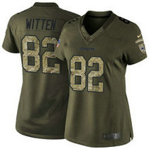 Women's Nike Dallas Cowboys #82 Jason Witten Green Salute To Service Authentic Stitched NFL jerseys