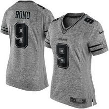 Women's Nike Dallas Cowboys #9 Tony Romo Gray Gridiron Gray Limited Stitched NFL Jersey
