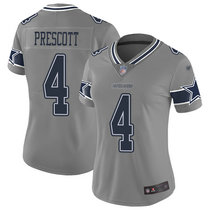 Women's Nike Dallas cowboys #4 Dak Prescott Grey Inverted Legend Vapor Untouchable Authentic Stitched NFL jersey