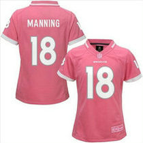 Women's Nike Denver Broncos #18 Peyton Manning 2015 Pink Authentic Stitched NFL jersey