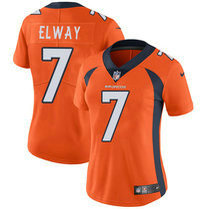 Women's Nike Denver Broncos #7 John Elway Orange Vapor Untouchable Authentic Stitched NFL Jersey