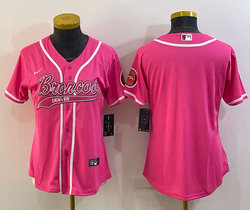 Women's Nike Denver Broncos Blank Pink Joint Authentic Stitched baseball jersey