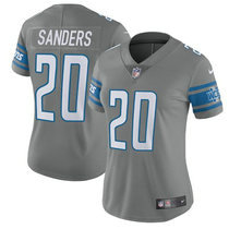 Women's Nike Detroit Lions #20 Barry Sanders Grey Rush Authentic stitched NFL jersey