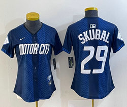 Women's Nike Detroit Tigers #29 Tarik Skubal 2024 City Authentic Stitched MLB Jersey