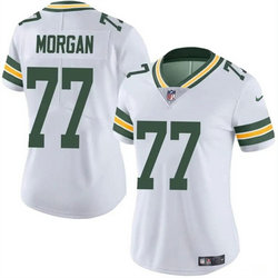 Women's Nike Green Bay Packers #77 Jordan Morgan White 2024 Draft Vapor Untouchable Football Jersey