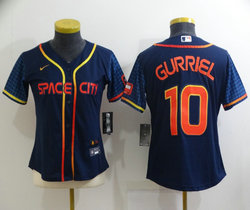 Women's Nike Houston Astros #10 Yuli Gurriel Navy 2022 City Game Authentic Stitched MLB Jersey
