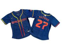 Women's Nike Houston Astros #27 Jose Altuve Navy City Limited MLB Jersey