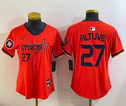 Women's Nike Houston Astros #27 Jose Altuve Orange Joint Stitched MLB Jersey