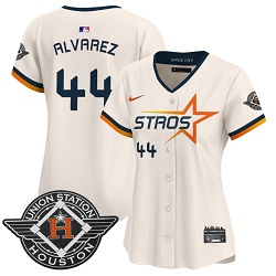 Women's Nike Houston Astros #44 Yordan Alvarez Cream 2025 City Stitched MLB Jersey